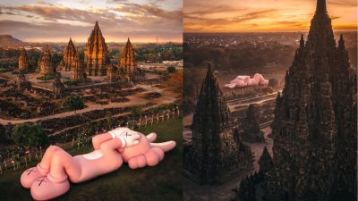 KAWS di Candi Prambanan (foto: @kaws @rkrkrk)