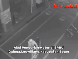 Viral Maling Motor Pakai Sarung dan Peci di SPBU Leuwiliang Bogor