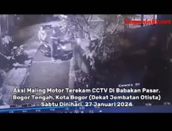 Maling Motor Terekam CCTV di Babakan Pasar Bogor, Ini Pelakunya