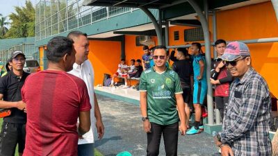 Ketua DPRD Kabupaten Bogor Rudy Susmanto Kunjungi Latihan Perdana Persikabo