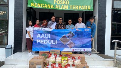 AAUI Kota Bogor Salurkan Bantuan Sembako untuk Korban Bencana di Cisarua